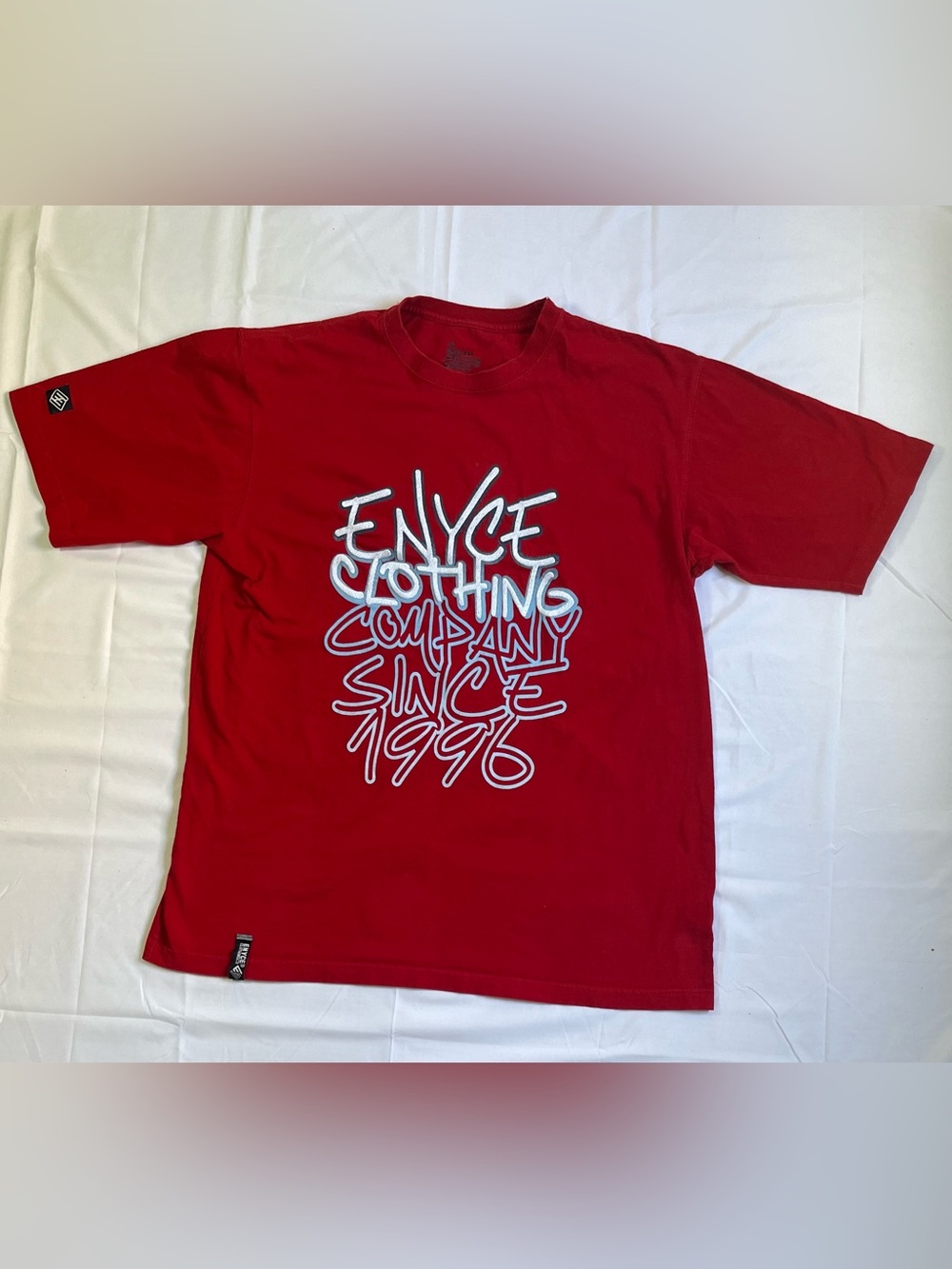 Enyce Red Graphic T-Shirt 2XL Streetwear Hip Hop Cotton Logo Tee